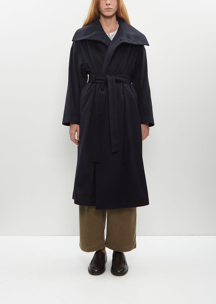 Square Collar Wrap Coat