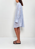 Long Summer Shirt Dress — Sky