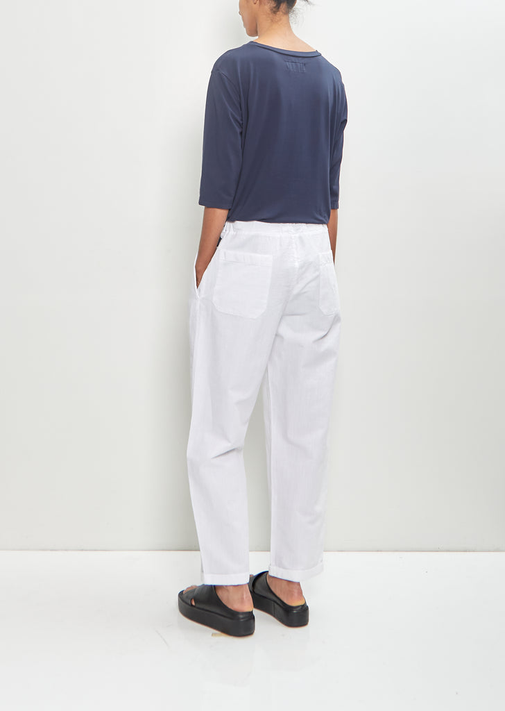 Cotton Linen Vela Pant — White