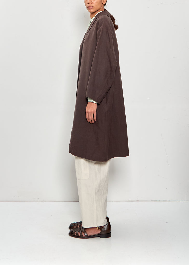 Bulky Tailored Ramie Coat