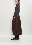 Sock Cotton Wool Knit Cardigan — Wine