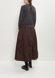 Sock Cotton Wool Knit Cardigan — Wine