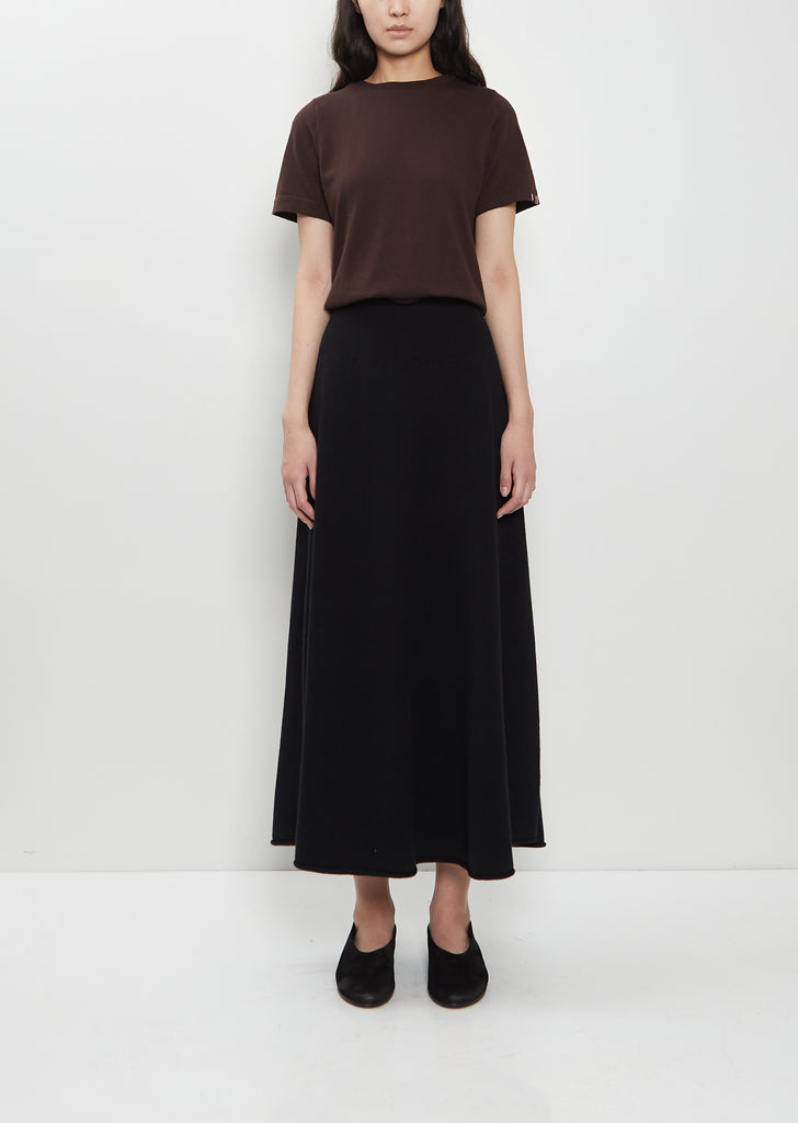 n°388 Ease Stretch Cashmere Skirt — Raven