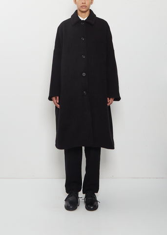 Big Blobby Cashmere Coat — Black