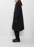 Big Blobby Cashmere Coat — Black
