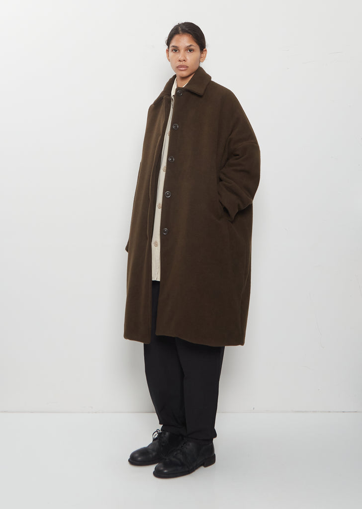 Big Blobby Cashmere Coat — Khaki