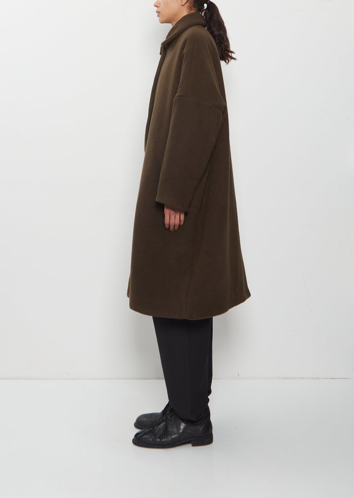 Big Blobby Cashmere Coat — Khaki