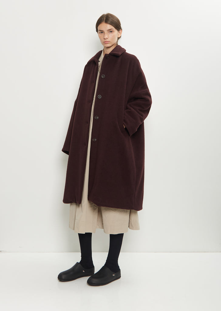 Big Blobby Cashmere Coat — Prune