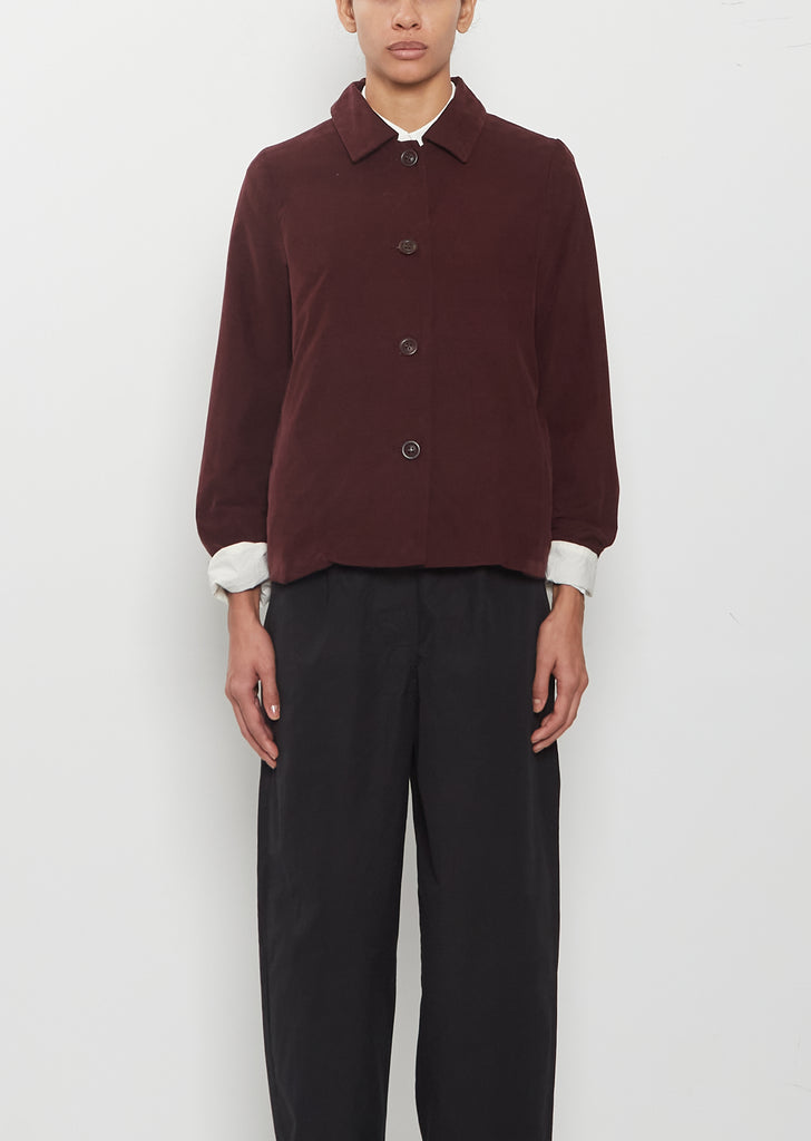 Pwet Pin Corduroy Jacket — Burgundy