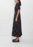 Puff Sleeve Petal Collar Dress