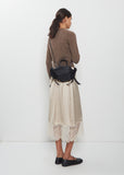 Double Ribbon Rosette Bag, Mini — Black