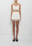 Lace Trim Negligee Shorts