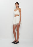 Lace Trim Negligee Shorts