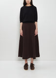 n°388 Ease Stretch Cashmere Skirt — Dark Brown