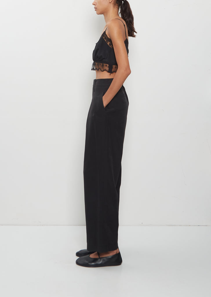 Lace Trim Negligee Bralette — Black