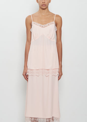 Lace Trim Negligee Cami — Soft Pink