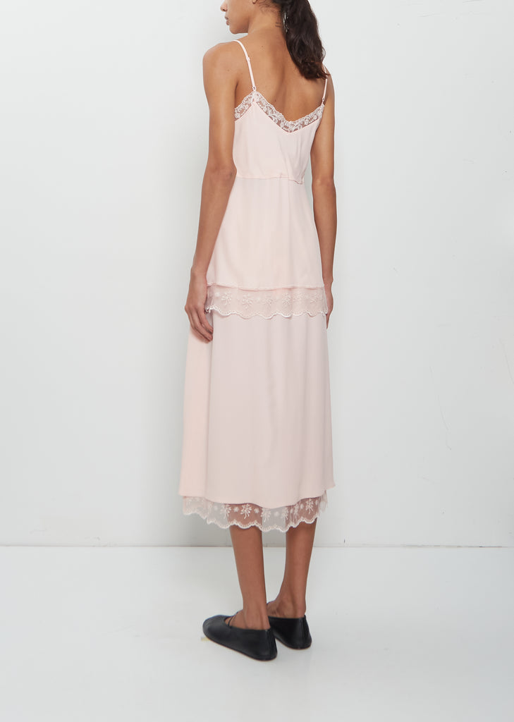 Lace Trim Negligee Cami — Soft Pink