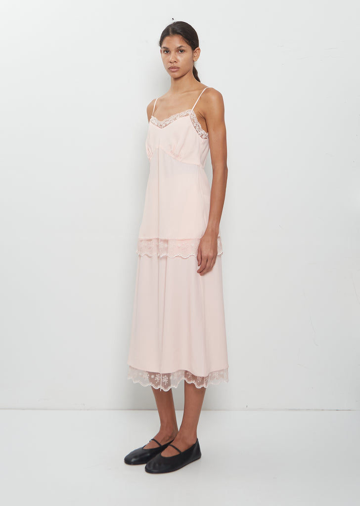 Lace Trim Negligee Cami — Soft Pink