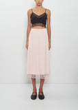 Lace Trim Negligee Skirt — Soft Pink