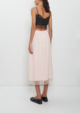 Lace Trim Negligee Skirt — Soft Pink