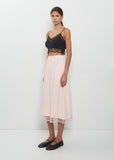 Lace Trim Negligee Skirt — Soft Pink