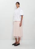 Rosebud Cropped Puff Sleeve Shirt
