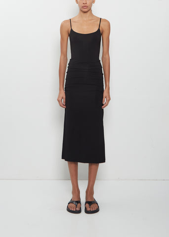 Draped Jersey Slip Dress