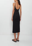 Draped Jersey Slip Dress