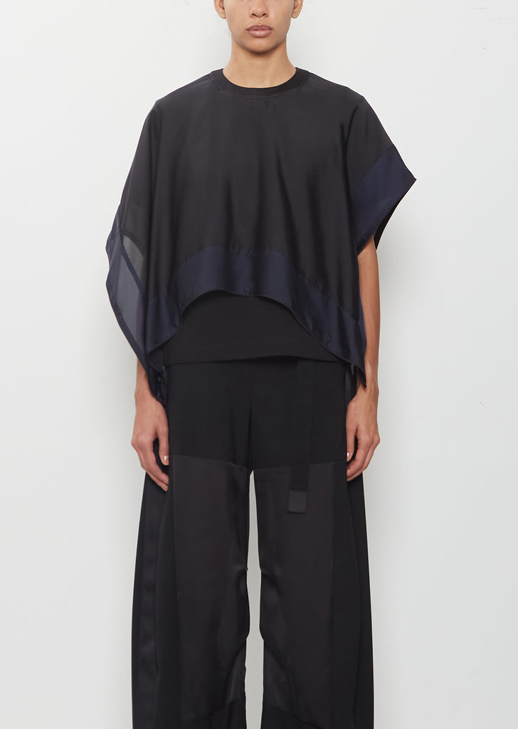Satin x Cotton Jersey T-Shirt