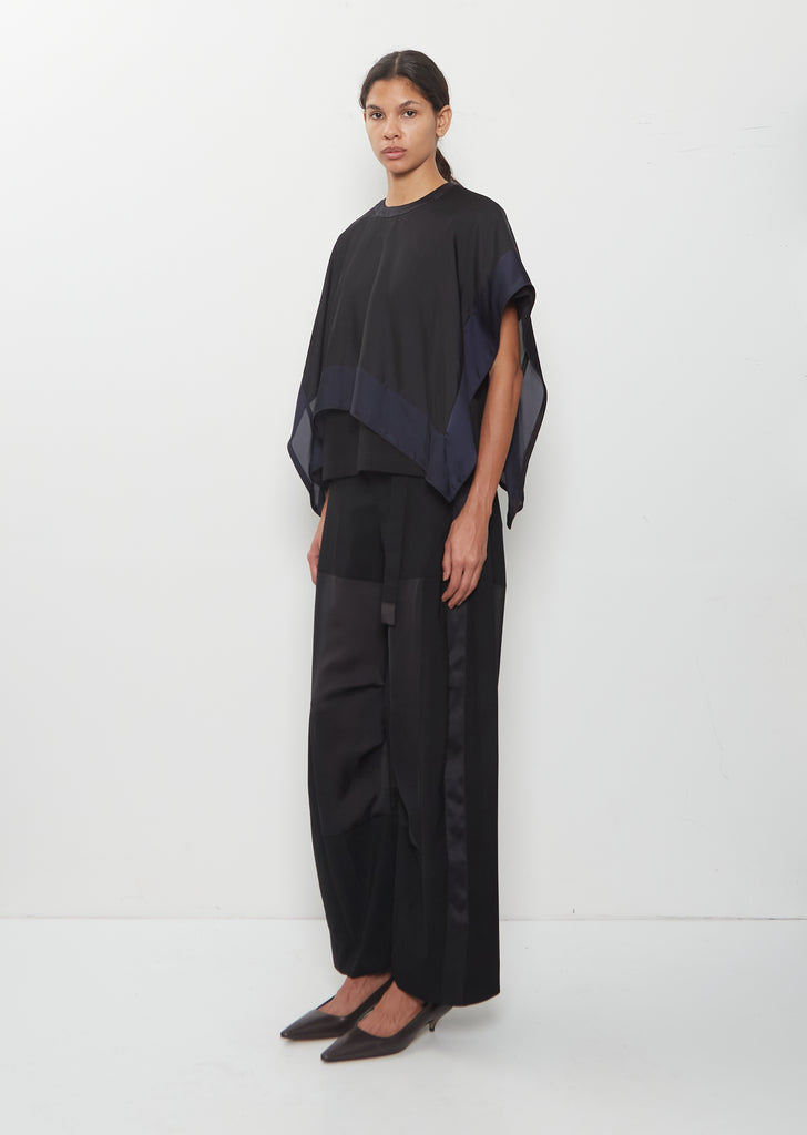 Satin x Cotton Jersey T-Shirt