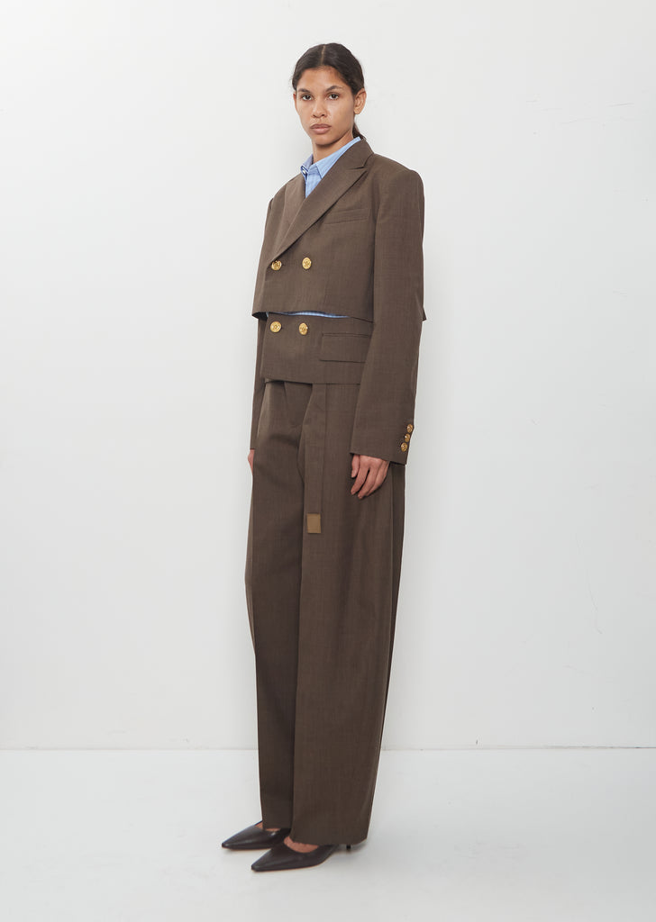 Wool Suiting x Poplin Jacket