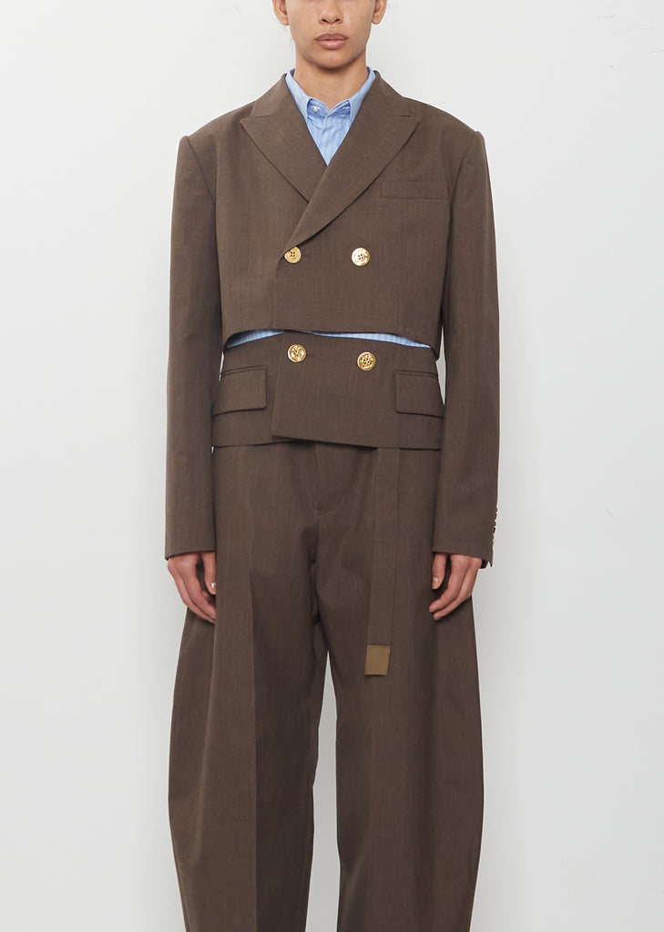 Wool Suiting x Poplin Jacket