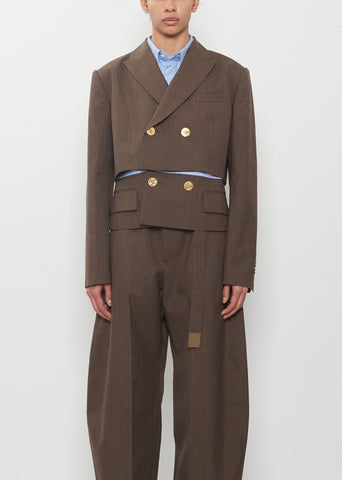 Wool Suiting x Poplin Jacket