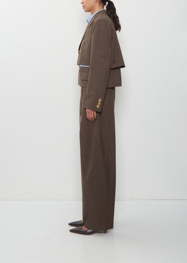Wool Suiting x Poplin Jacket