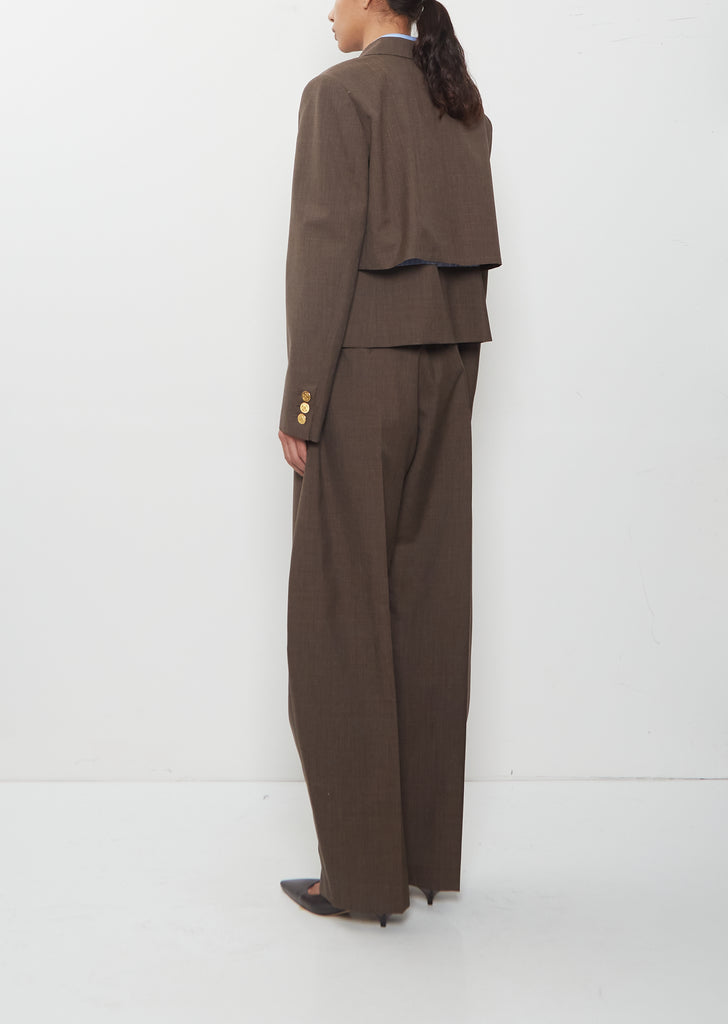 Wool Suiting x Poplin Jacket