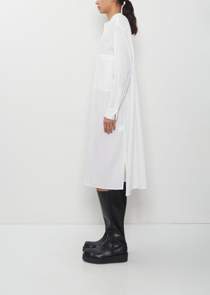 Piping Collar Cotton Dress