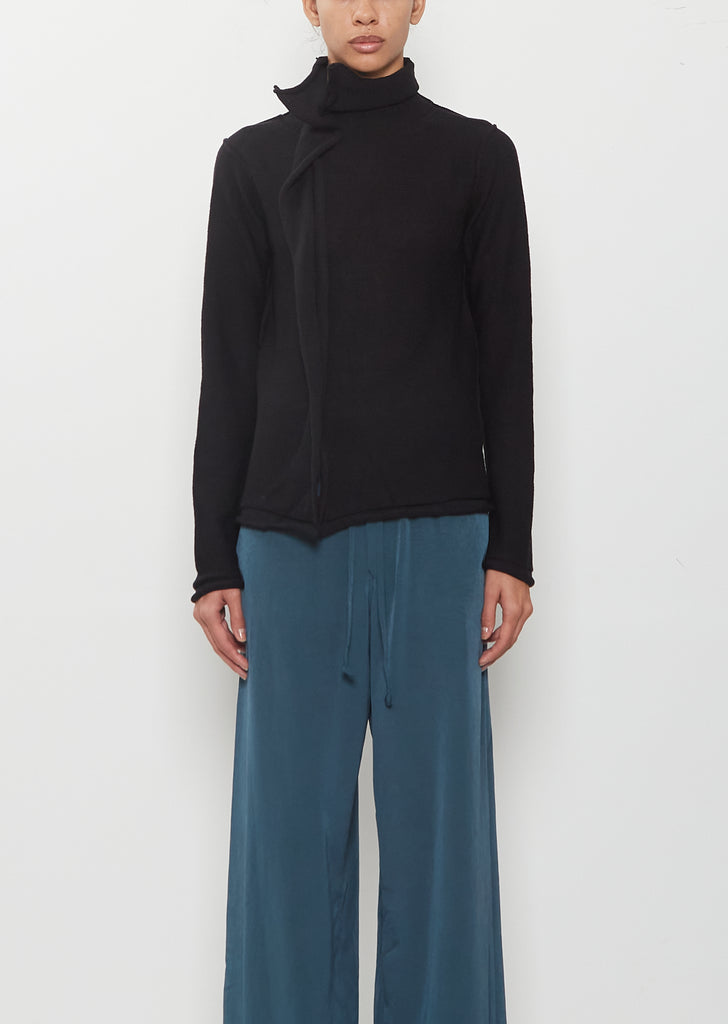 Drape High Neck Wool Sweater
