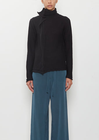 Drape High Neck Wool Sweater