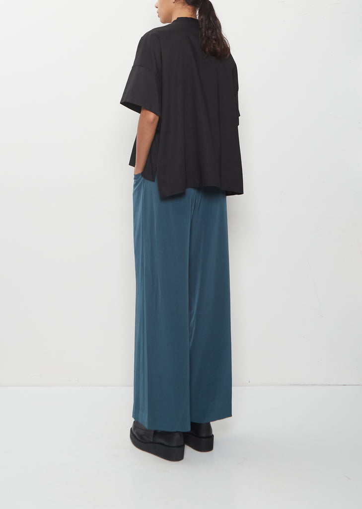 Drape Detail Box Shirt — Black