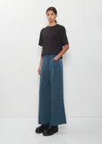 Crepe Wide Pants — Blue Green