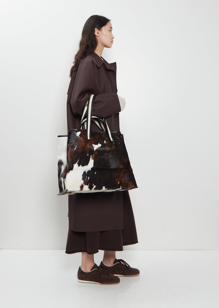 Natural Hair Leather Tote