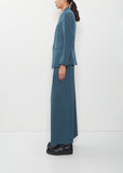 Crepe Stand Collar Jacket — Blue Green