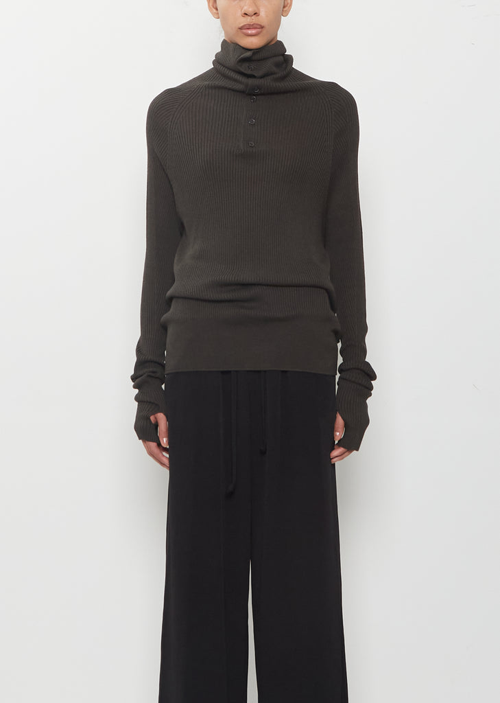 Loose Neck Thumbhole Sweater
