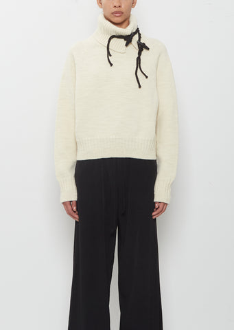 Toggle Detail Turtleneck Sweater