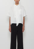 Drape Detail Box Shirt — White