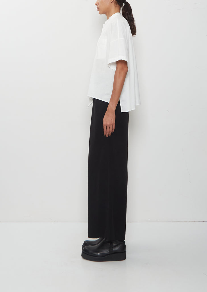 Drape Detail Box Shirt — White