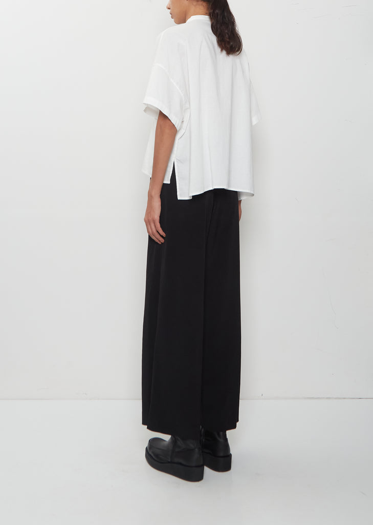 Drape Detail Box Shirt — White