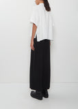 Drape Detail Box Shirt — White