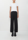 Crepe Wide Pants — Black