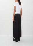 Crepe Wide Pants — Black